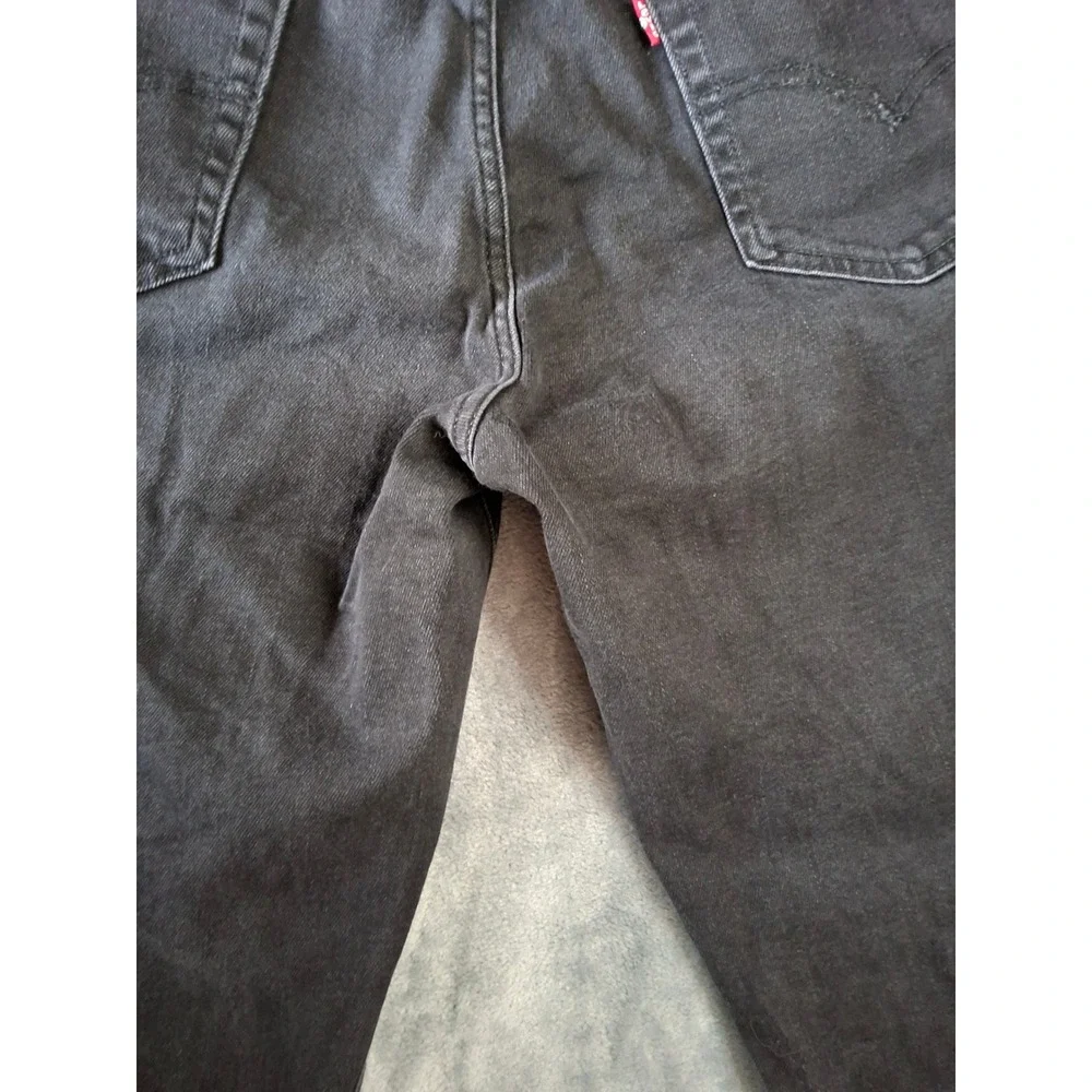 Levi Strauss Co WaterLess Mens Charcoal Black Straight Leg Denim Jeans 34x34 541